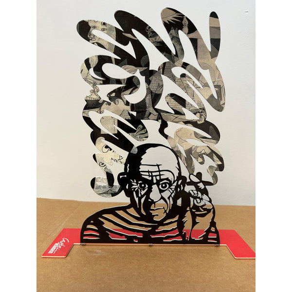The last great smoker from the back side, free standing sculpture by david gerstein