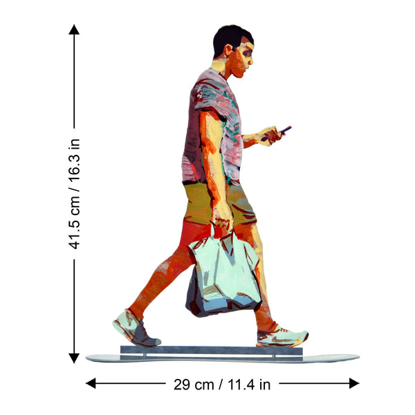 Apple Man dimensions chart - GersteinART wall sculpture