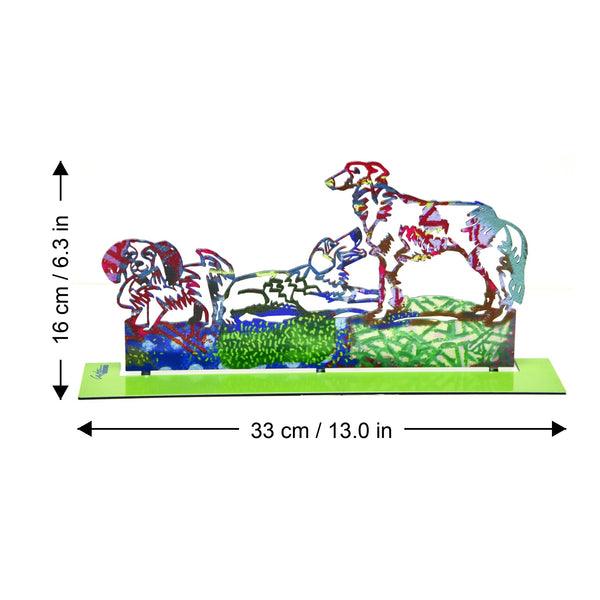 Best Friends Three dimensions chart - GersteinART wall sculpture