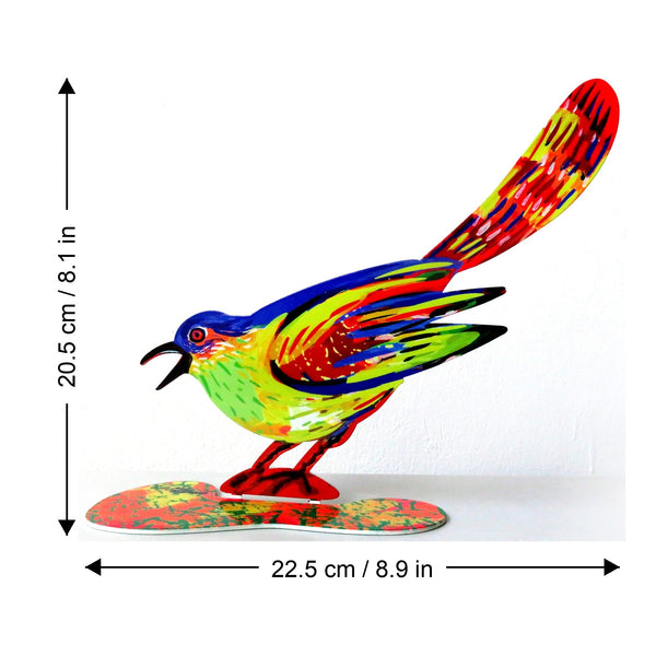 Bird in Love dimensions chart - GersteinART wall sculpture