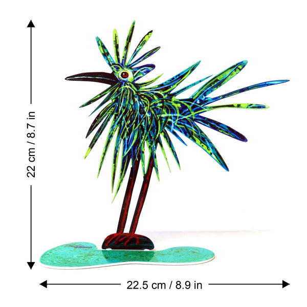 Crazy Bird dimensions chart - GersteinART wall sculpture