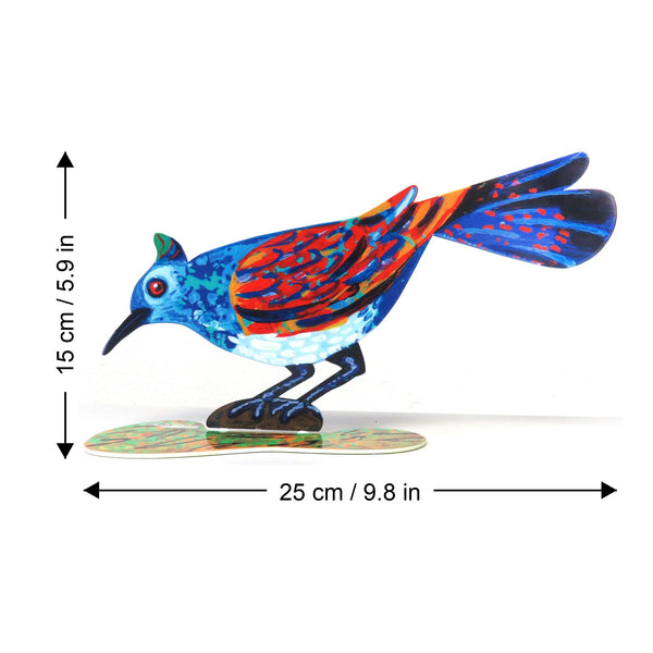 Gifted Bird dimensions chart - GersteinART wall sculpture