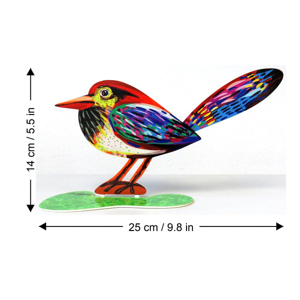 Musical Bird dimensions chart - GersteinART wall sculpture