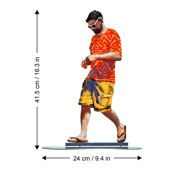 Orange Shirt Walker dimensions chart - GersteinART wall sculpture
