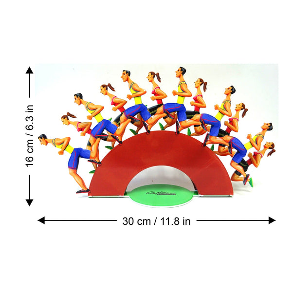 Run For Your Health dimensions chart - GersteinART wall sculpture