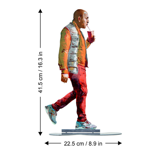 Walker with Orange Juice dimensions chart - GersteinART wall sculpture