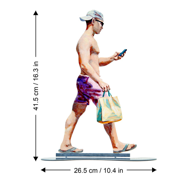 Whatsapper Walker dimensions chart - GersteinART wall sculpture