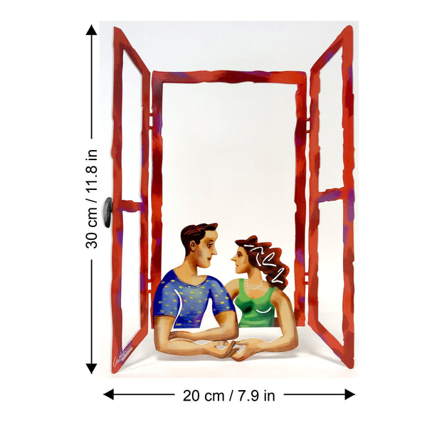 Window Hand in Hand dimensions chart - GersteinART wall sculpture