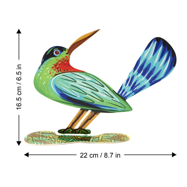 Winning Bird dimensions chart - GersteinART wall sculpture
